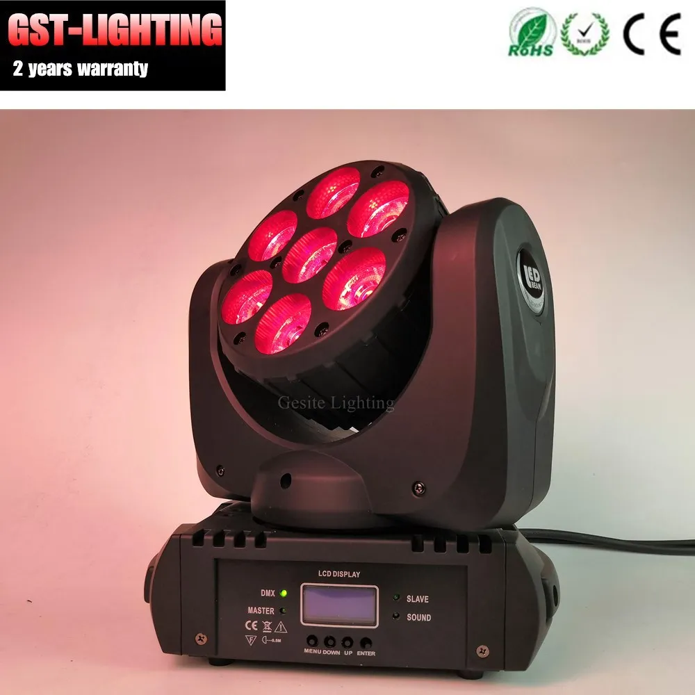 

Moving Head led Beam wash Lights 7pcs 12W RGBW 4in1 Quad Color DJ DMX