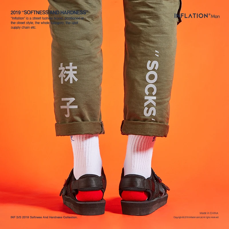 Инфляция 2019 Мужские носки Длинные Harajuku бамбуковые мужские Хип смешная китайская