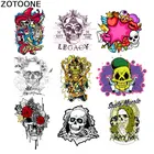 ZOTOONE полоски для одежды Diy накладными цветами и черепами в стиле панк Переводные железные для аппликация на одежду Одежда Применение наклейки E
