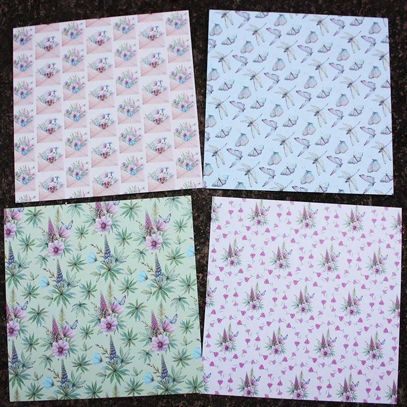 24 шт. 12 дюймов большой бумажный пакет с узором для скрапбукинга творчества