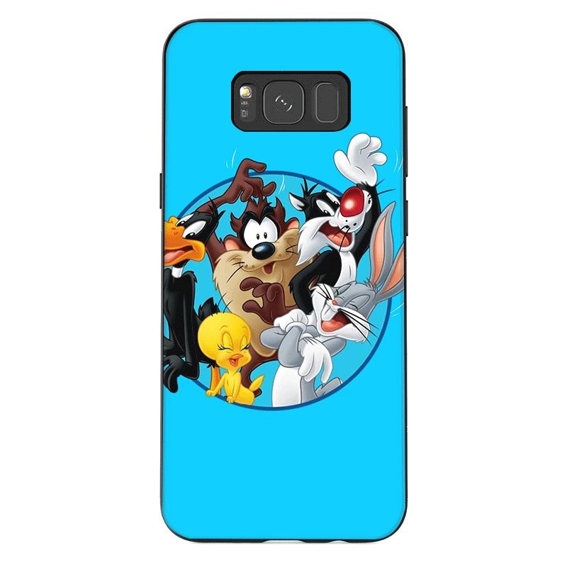 Силиконовый ТПУ чехол для телефона Samsung S6 S7 Edge S8 S9 S10 Plus S10E Looney Tunes Tasmanian Shell