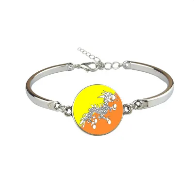 Новое королевство флаг Бутана Браслеты страна Королевство Флаг ювелирные