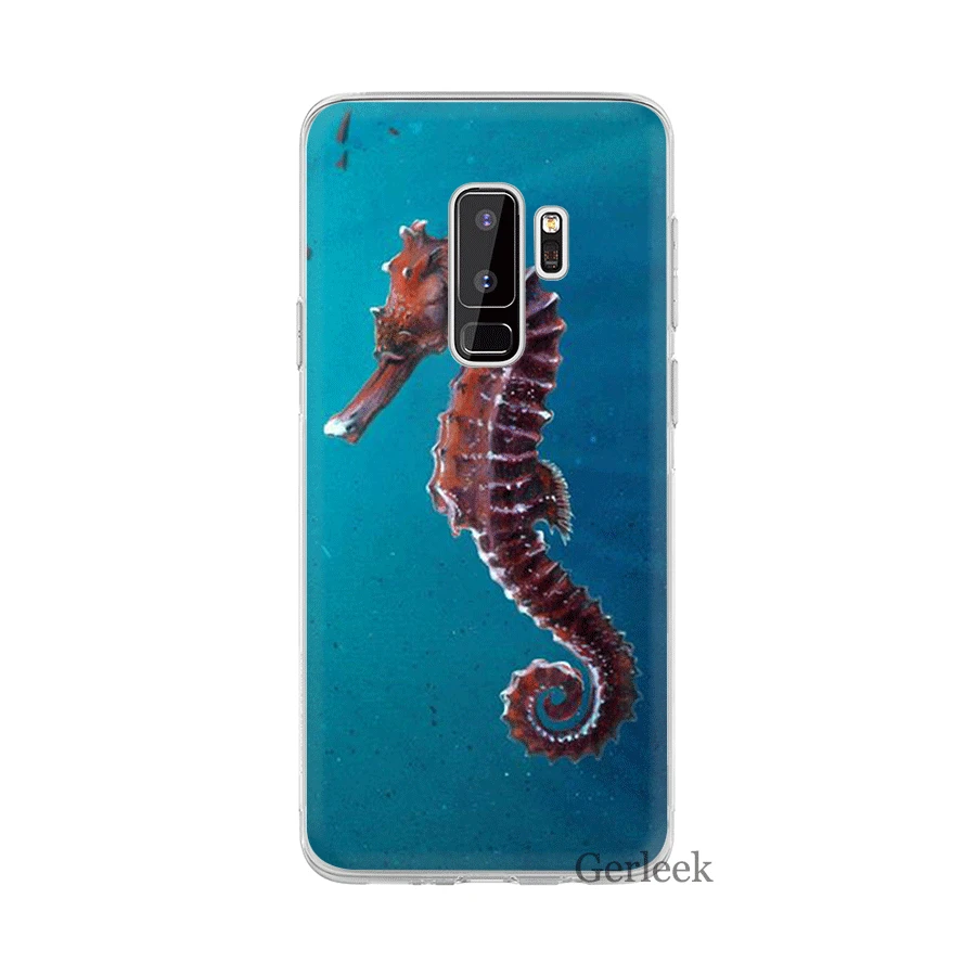 Чехол для телефона Desxz Jellyfish Seahorse Turtle Samsung Galaxy A3 A5 A6 A8 A7 A9 Plus 2018 Защита Крышки |