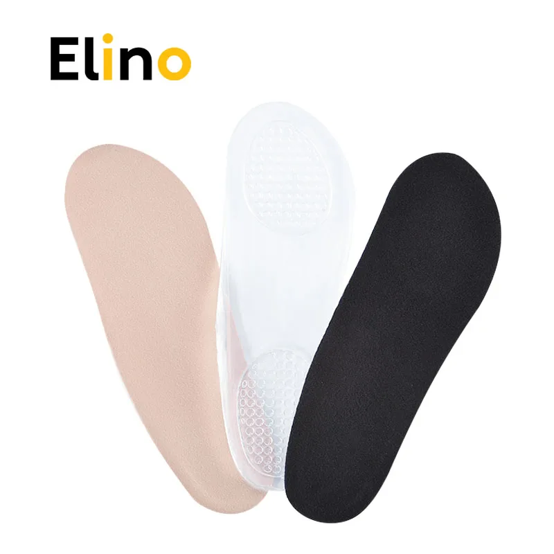 Женские нескользящие амортизирующие стельки Elino 3/4 с супинатором массажные