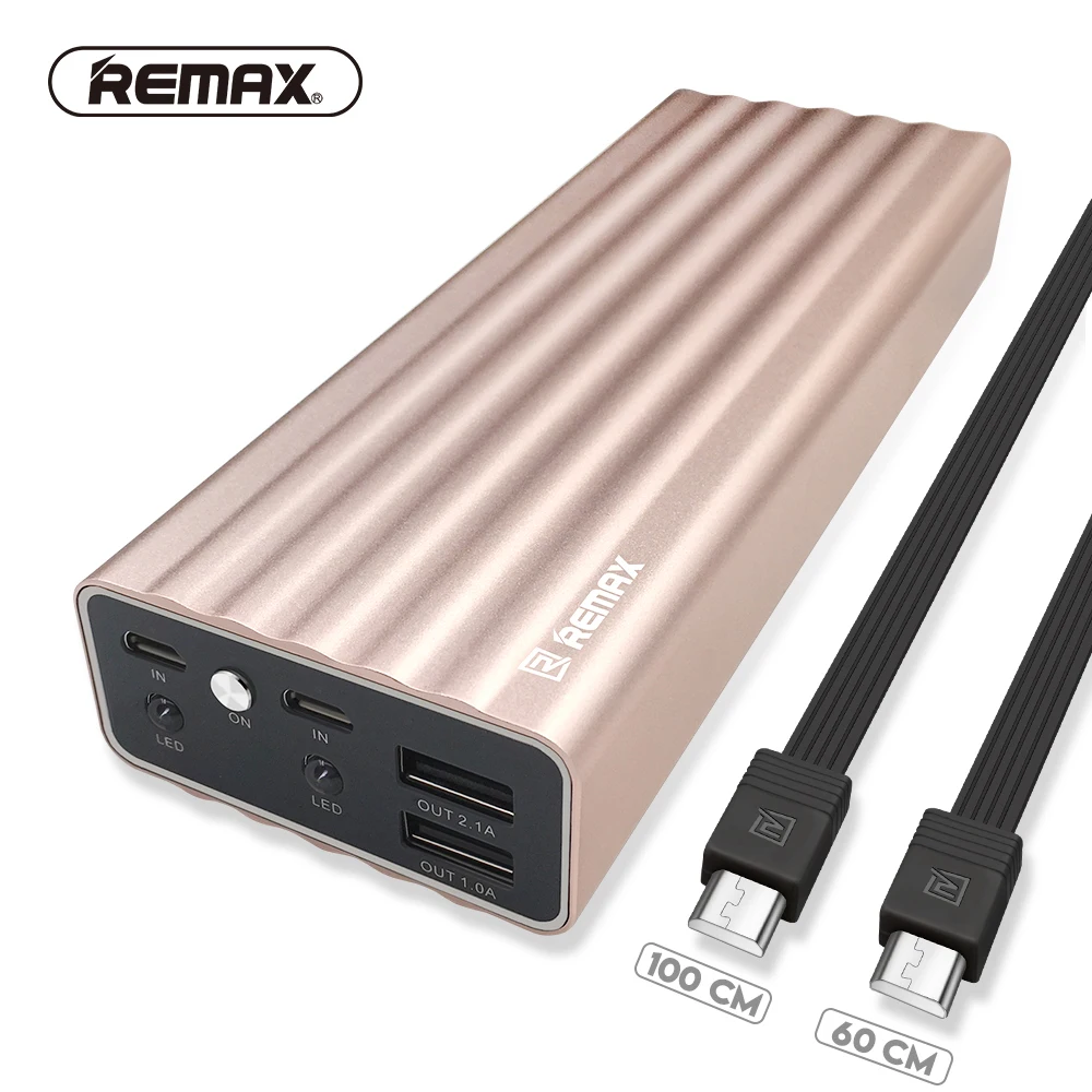 Remax беспроводной банк питания 20000 мАч двойной микро usb вход быстрозарядный