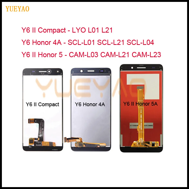 Для huawei Y6 ЖК дисплей сенсорный экран дигитайзер SCL L01 L21 L04 U31 U21 Y6ii CAM L23 L03 L32/Y6 II