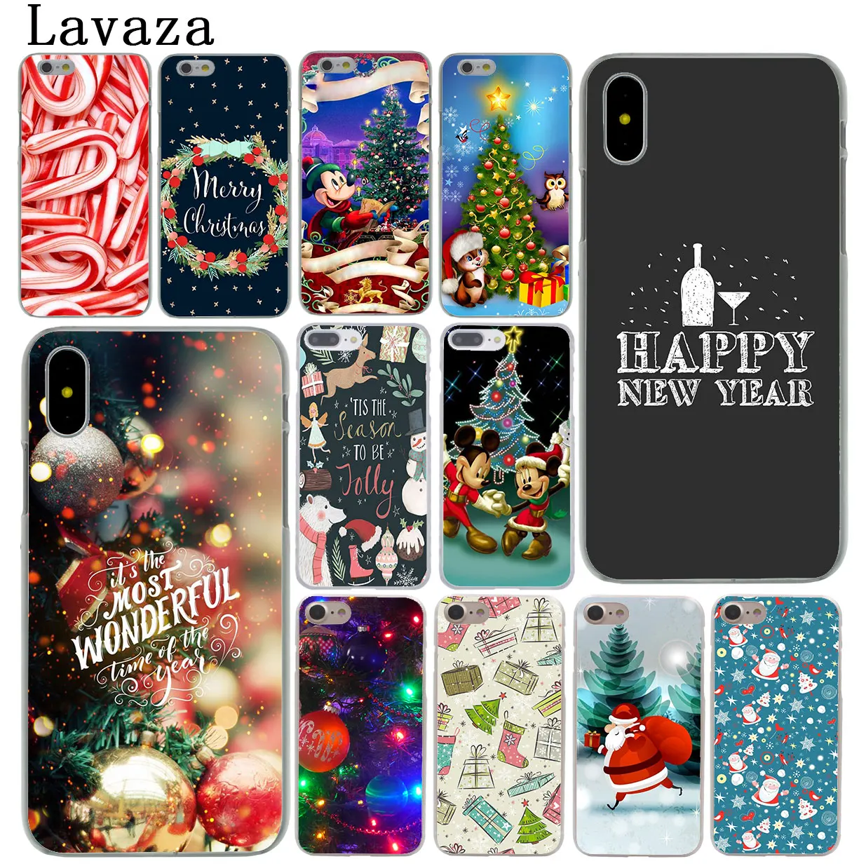 Твердый чехол для телефона Lavaza happy New Year Merry Christmas Santa Claus iPhone XR XS X 11 Pro Max 10 7 8 6 6S 5 5S SE 4S