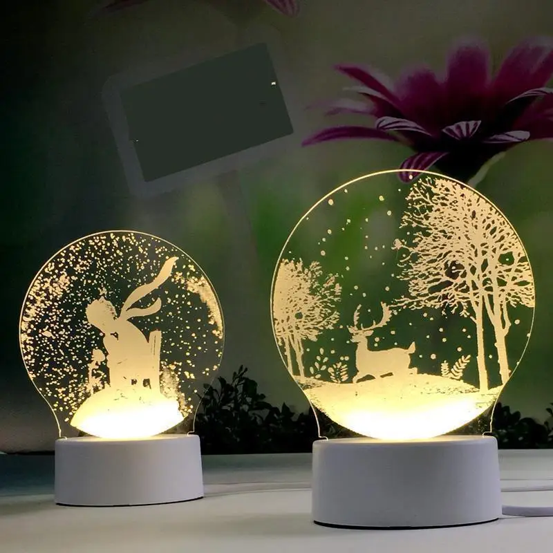 Diy 3d подключаемый ночник s Dreamlike светодиодный прикроватный светильник украшение