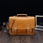 Деловая мужская сумка LAOKSI с двойным ремнем, брендовый деловой кожаный портфель для мужчин, мужская сумка для юриста