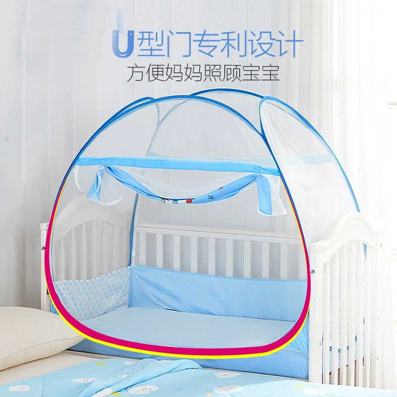 Двухдверная сетка для кроватки и Юрт большая детской кровати навес путешествий