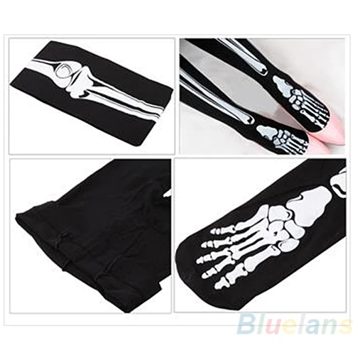 Женские сексуальные черные колготки со скелетом и тату колготки|stocking tights|skeleton