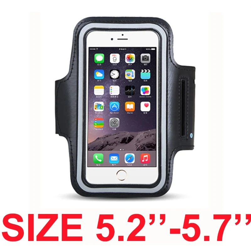 Size 5.2--5.7(black) Нарукавная сумка чехол для samsung huawei xiaomi чехол для телефона для бега на открытом воздухе нарукавная повязка спортивные аксессуары 4,5 ''4,7'' 5,5 ''6 дюймов - Цвет: Size 5.2--5.7(black)
