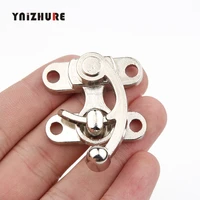 10pcs 3845mm metal vintage hardware hasps decorative jewelry gift wine wooden box hasp antique suitcase latch hook with screws