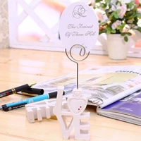 10pcs white resin love name number table place card holder for wedding party anniversary venue table decoration