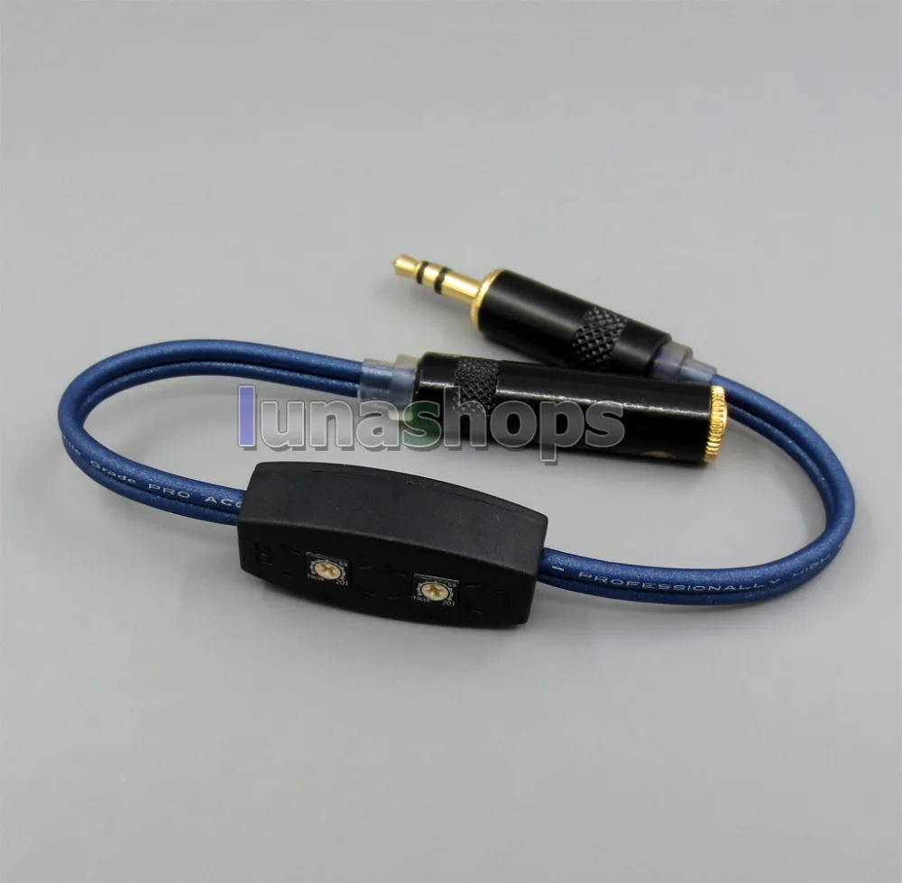 0ohm-220ohm чистый серебро 3 5 мм штекер-гнездо регулируемый резистор кабель для Etymotic ER4