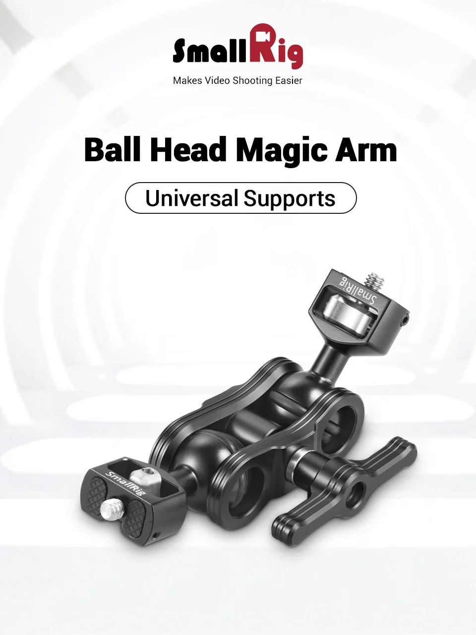 SmallRig алюминиевый сплав Quick Release Артикуляционная Волшебная рукоятка с двойными шариковыми головками+ 1/" винты для крепления мониторов-2070