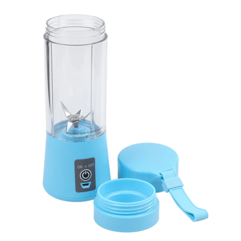USB Juicer Cup Mobile Juice Mixer Household Fruit - Six Blades 400ml Blending Machine with Charger Cable | Бытовая техника