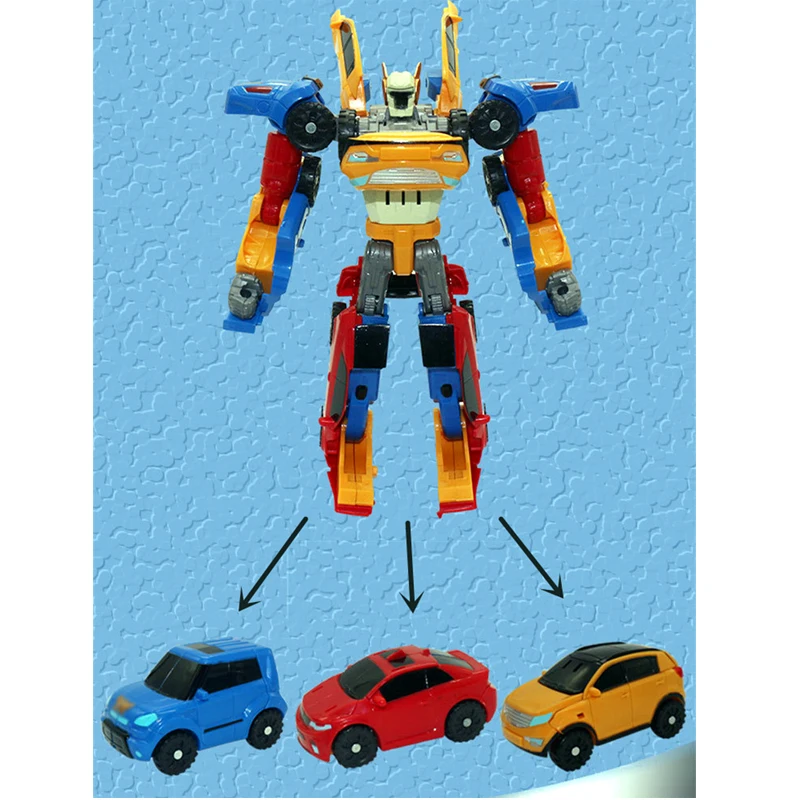 Three in One DIY трансформер робот-машинка экшн-фигурка Tobots робот-автомобиль