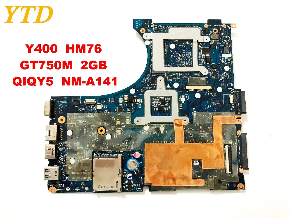Оригинальный Для Lenovo Y400 Материнская плата ноутбука HM76 GT750M 2 Гб QIQY5 NM-A141 испытанное