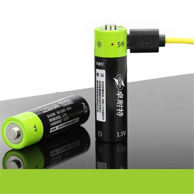 Новое поступление 2017 года znter 1.5 В 1250 мАч USB Перезаряжаемые AA Li-Po Батарея | Игрушки и