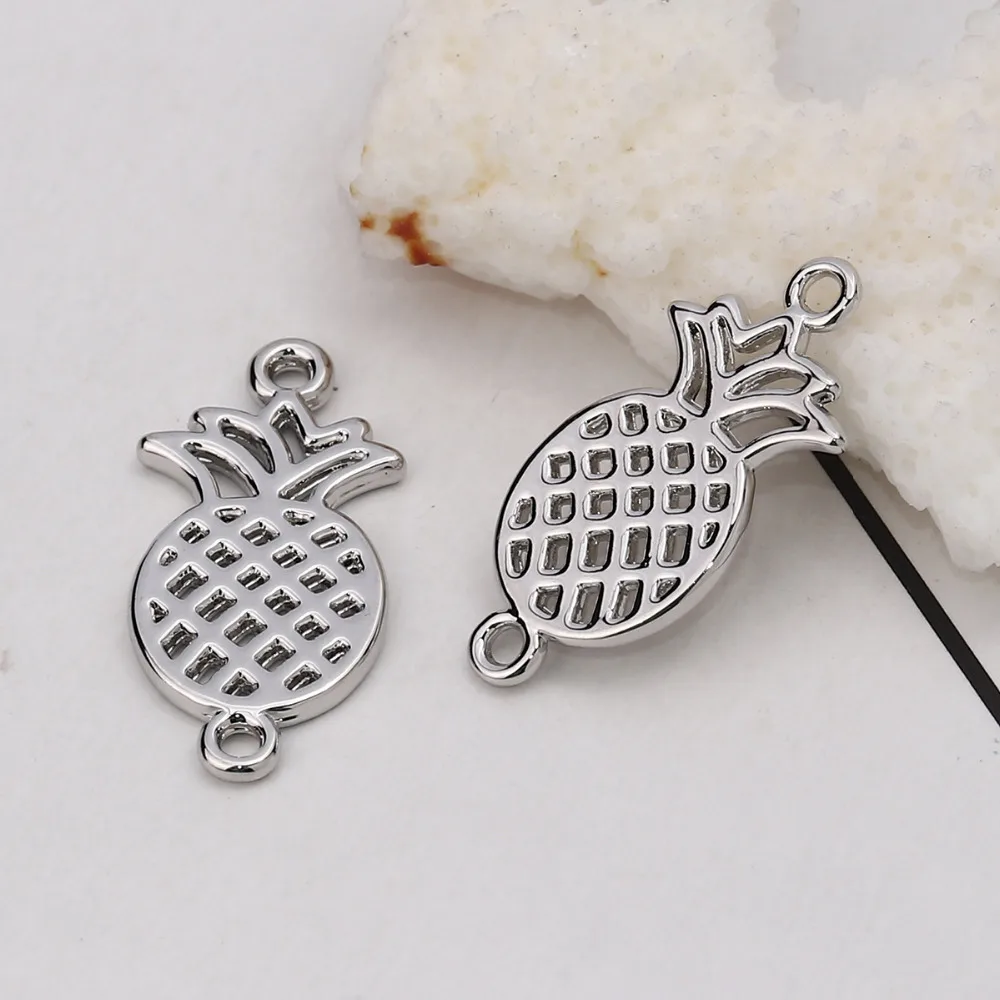 DoreenBeads цинковые соединители из сплава ананас/Ананас Фрукты Золото Серебро