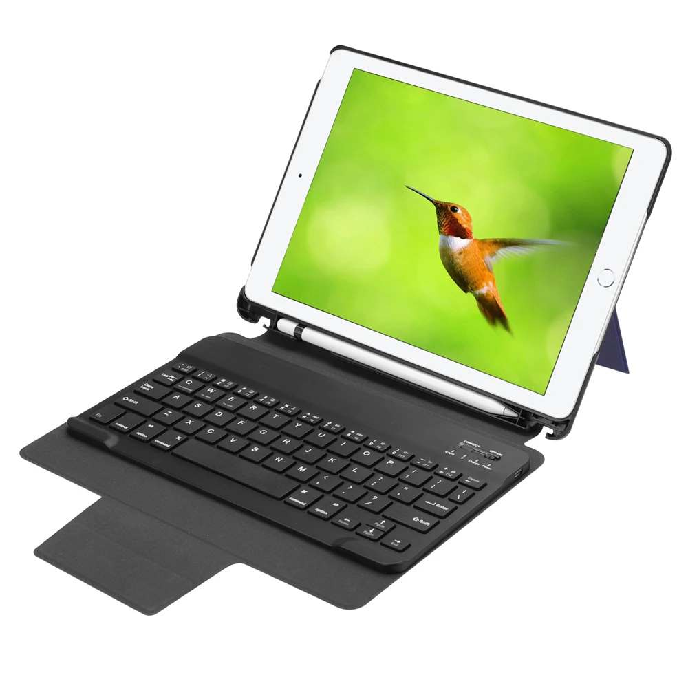 Чехол Kemile для Ipad 2018 9 7 дюйма с беспроводной клавиатурой Bluetooth чехол карандаш