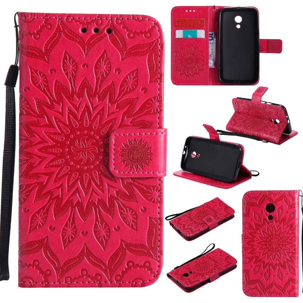 Чехол с откидной крышкой подсолнуха для fundas Moto G2 5 дюймов Motorola G 2 + 1 2nd Gen XT1063 XT1068