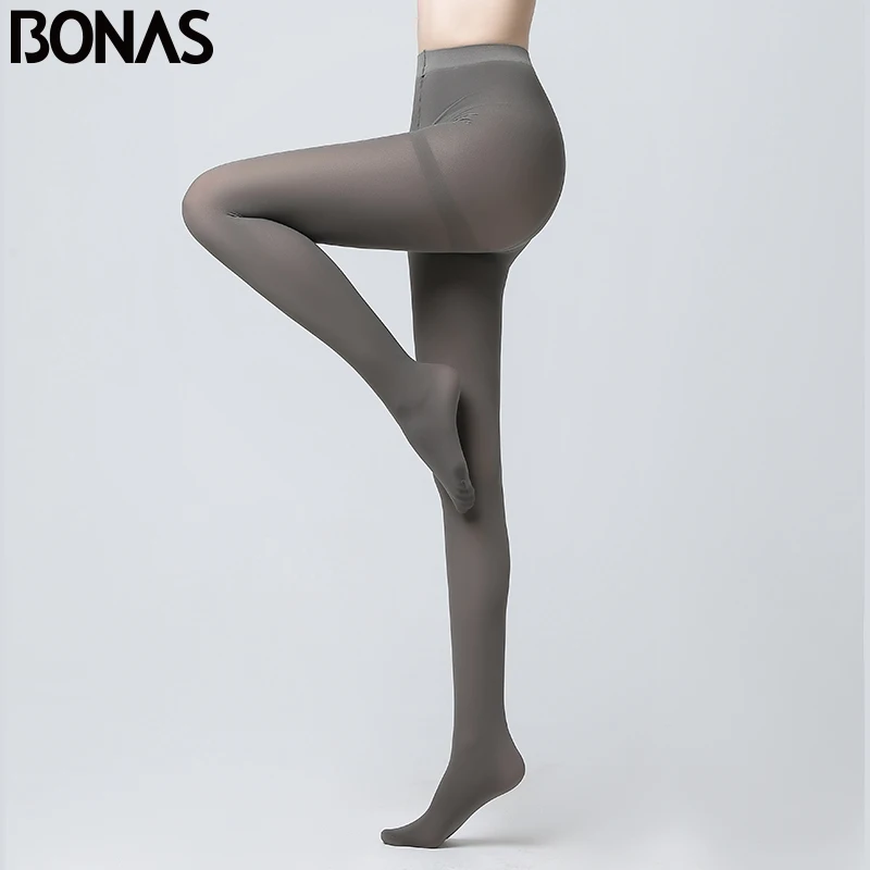 BONAS 200D колготки 6 шт./партия осенние бархатные бесшовные колготки женские теплые эластичные Плюс размер спандекс стойкие женские чулки