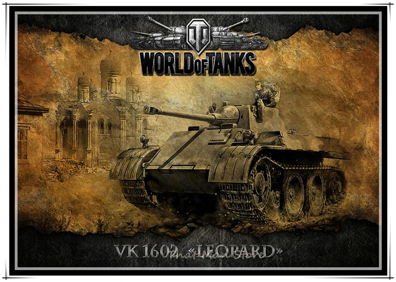 Рисунок по мотивам игры World of танки настенный постер для спальни украшение дома