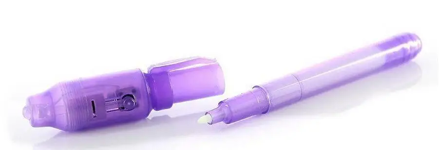 4 шт./лот невидимая чернильная ручка со встроенным УФ светильником канцелярские