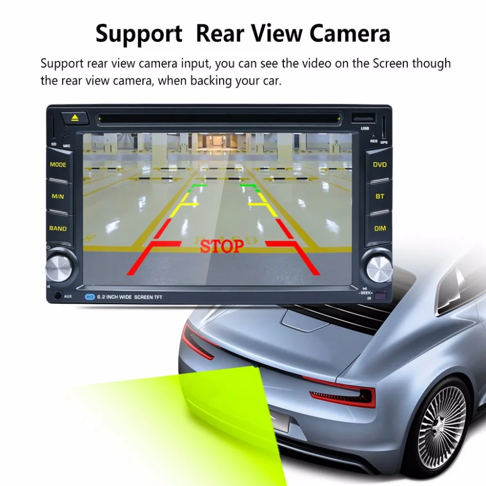 2 Din 6 &quotAndroid 0 Автомобильный мультимедийный проигрыватель dvd двухъядерный с GPS