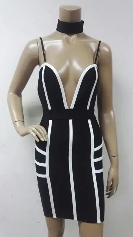 Новая мода синий черный без рукавов Спагетти ремень Глубокий V Средства ухода за