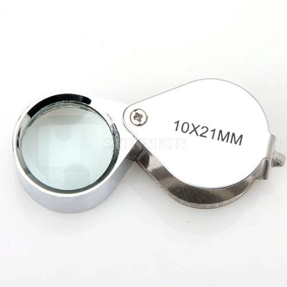 

DHL 100PCS 10x 21mm Jewelers Eye Loupe Magnifier New 10 Times Magnifying Glass