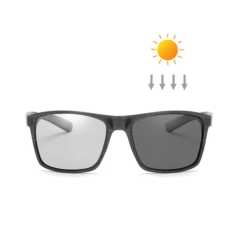 Ralferty HD поляризованный фотохромный Солнцезащитные очки Мужские водительские рыбацкие спортивные очки ретро квадратные очки-хамелеоны новые K1046-1