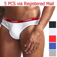5 pcslot cotton mens underwear briefs high quality low waist solid color underpants soft briefs panties ropa interior hombre