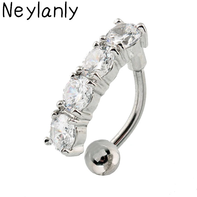 

Fashion Top Down Piercing Navel Accessories Pircing Ombligo Crystal Stainless Steel Belly Button Ring Body Piercing Jewelry