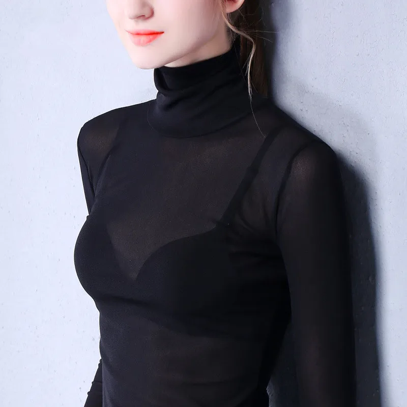 3 шт. женская прозрачная водолазка цвета слоновой кости|ivory ella|womens ivory ellafashion t shirt