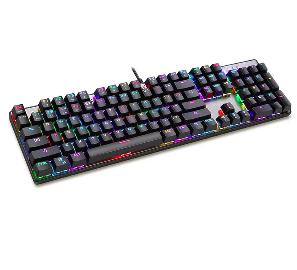 Русская/английская версия Motospeed CK104 игровая механическая клавиатура с RGB подсветкой 104 клавиш синий/красный переключатель Проводная клавиатура для геймера