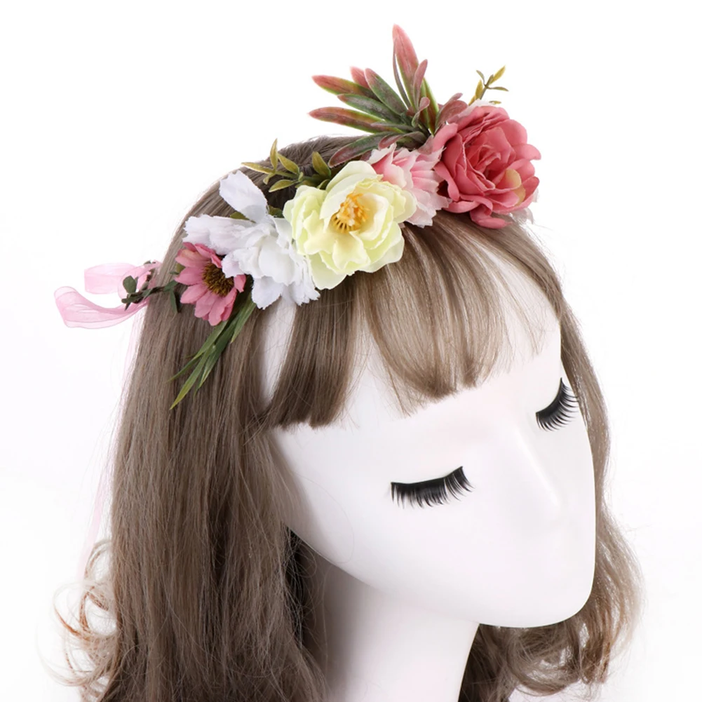 Summer Hot Selling Plastic Flower Wreath Headband Halo Floral Crown Party Bride Headwear New | Украшения и аксессуары