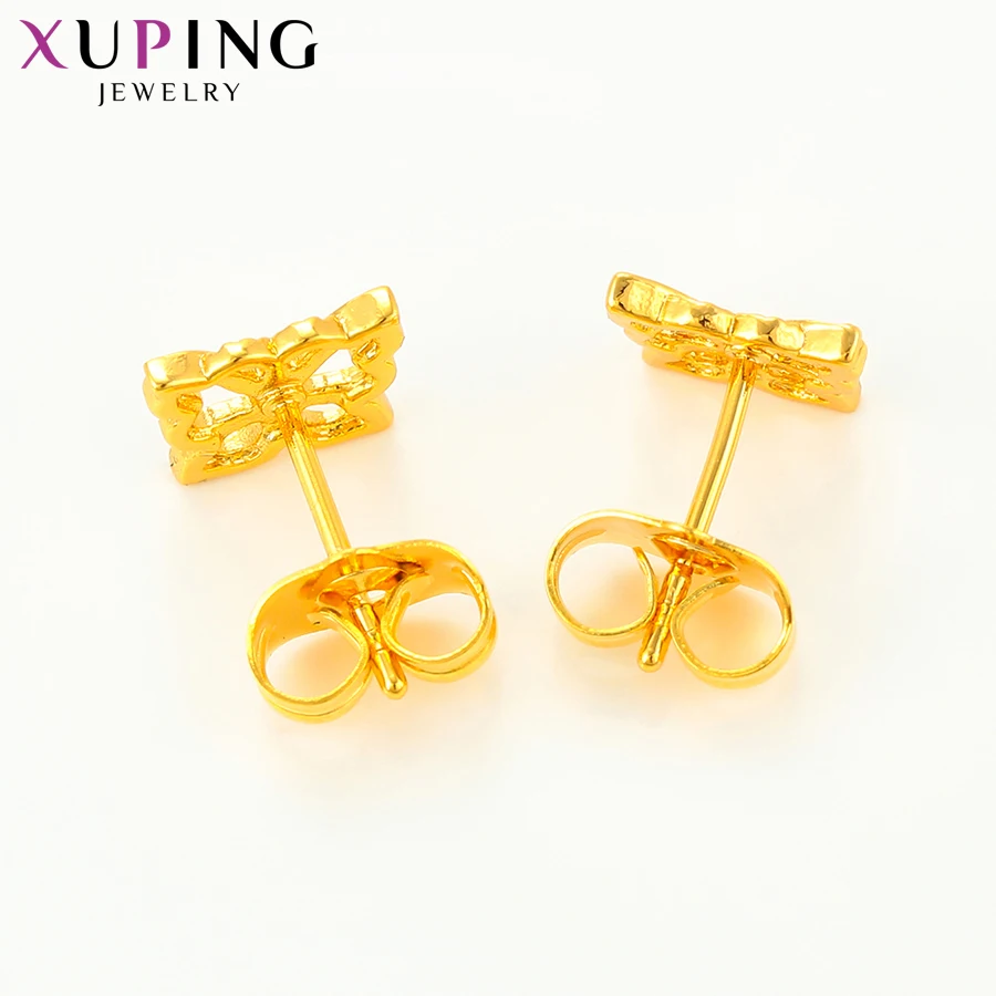 Xuping модные серьги в форме бабочки Чистый золотой цвет Женская драгоценность для