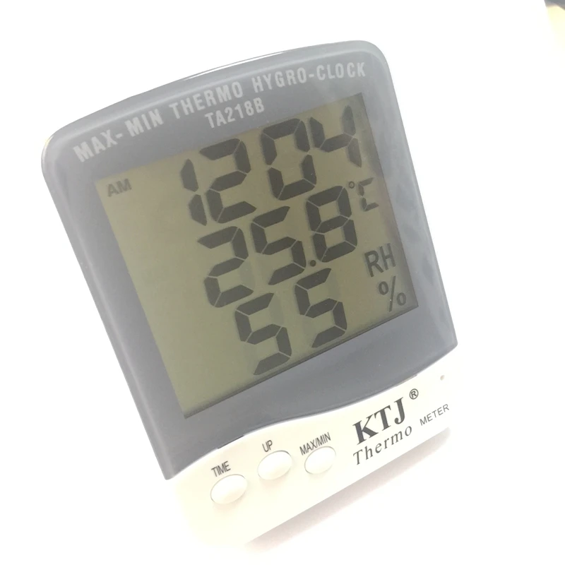 Большой ЖК комнатный термометр гигрометр настольная подставка цифровой бытовой