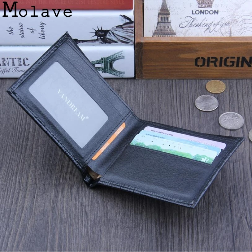Мода 2017 г. горячие мужчины складной деловой кожаный бумажник ID Держатели для