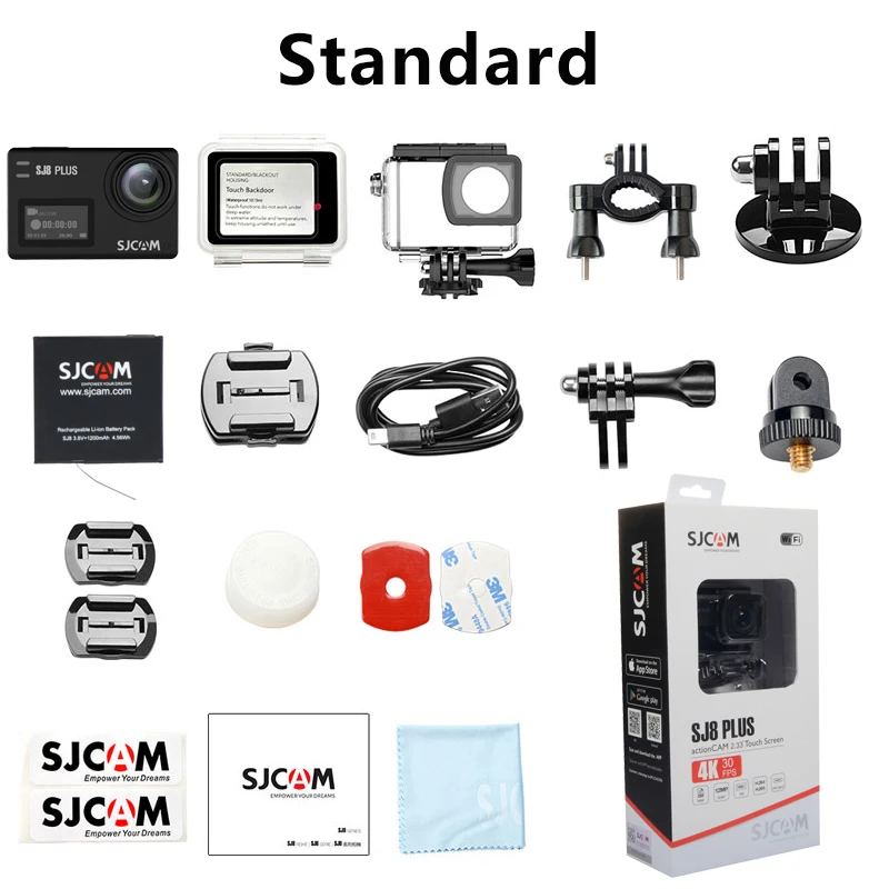 Экшн камера SJCAM SJ8 Plus 4K 30 кадров/с Wi Fi водонепроницаемая|Экшн-камеры| |