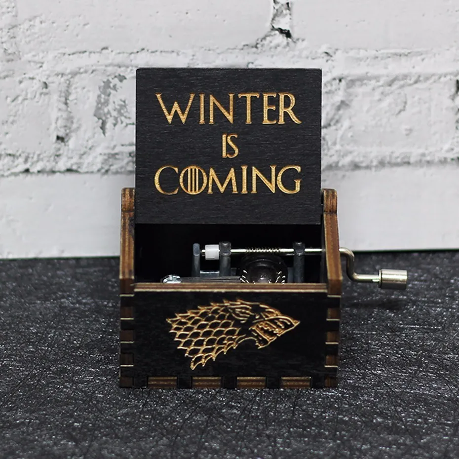 Game of Thrones Старинный резной ручной кран Chihiro деревянная музыкальная шкатулка Игра престолов Розовая пантера Happy Рождественский подарок, подарок на день рождения - Цвет: Game of Thrones