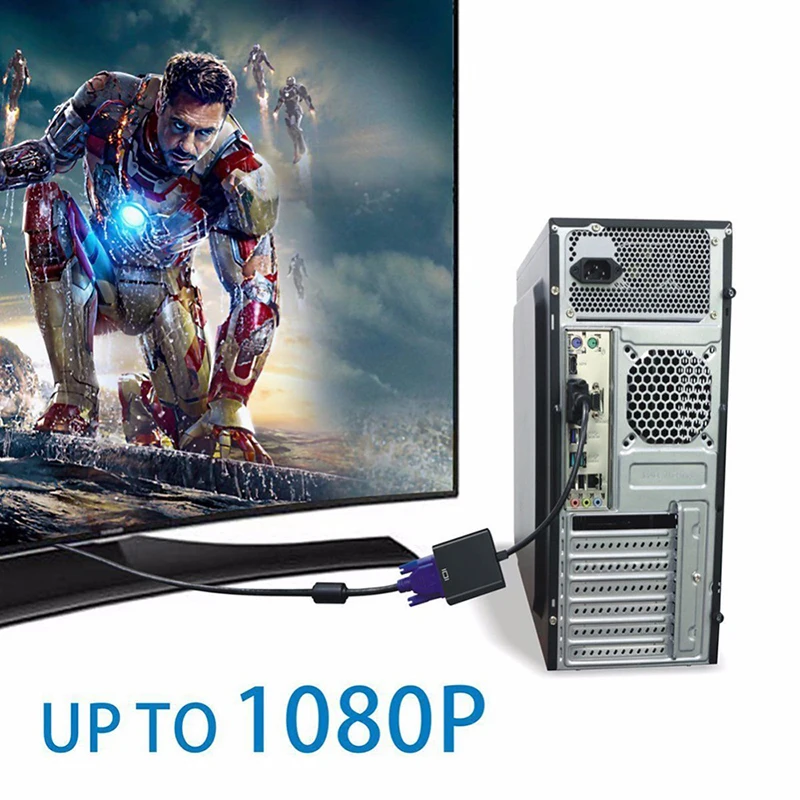 Felkin DVI в VGA адаптер конвертер кабель папа Женский 1080P видео для ПК HDTV мониторов