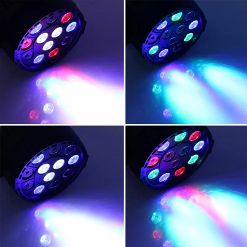 

AC110-220V 12LEDs RGB Stage Light Mixing 8 DMX CH Led Par 12W DMX Par Light Dj Light for KTV Party Disco Bar Family Gathering