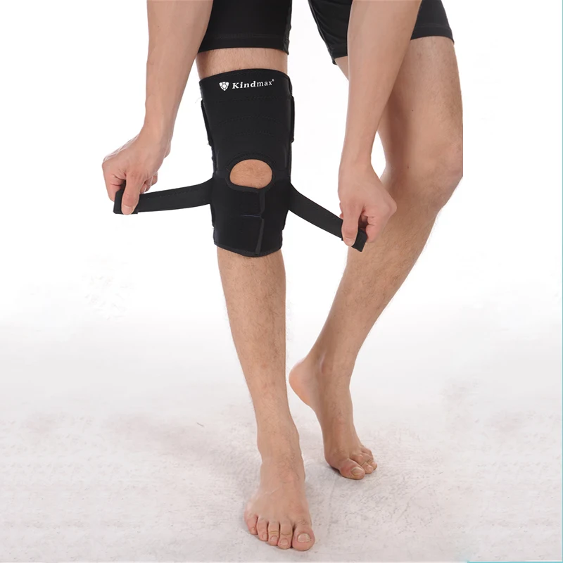 Kindmax Короткие Колено Поддержка эластичные наколенники отверстие Kneepad Спортивная безопасность Фирменное Качество