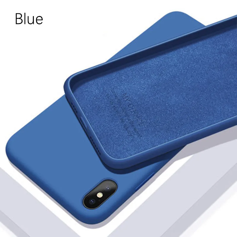 Blue Жидкий стильный мягкий силиконовый чехол для телефона для Xiaomi mi 8 lite 9 SE mi 6 6X A2 mi x 2 2s 3 - Цвет: Blue