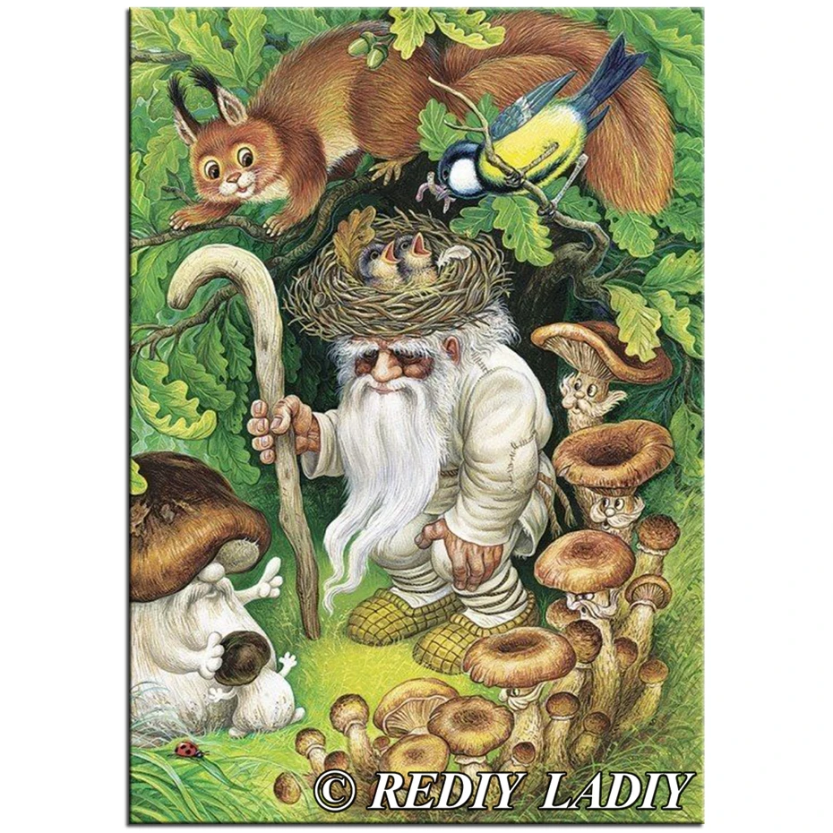 Rediy ladiy полностью квадратные Кристальные картины Стразы Алмазная вышивка Волшебная ведьма Алмазная мозаика для рукоделия картины