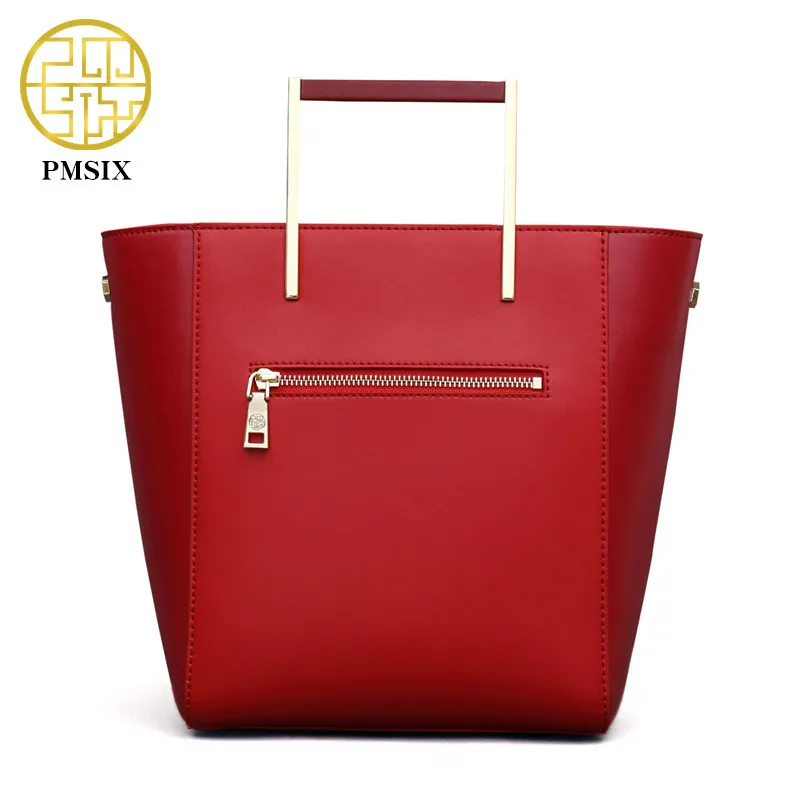 Pmsix Высококачественная кожаная женская сумка с тиснением Брендовая